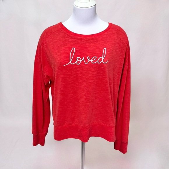 Red 'Loved' Sweatshirt - Picture 7 of 13
